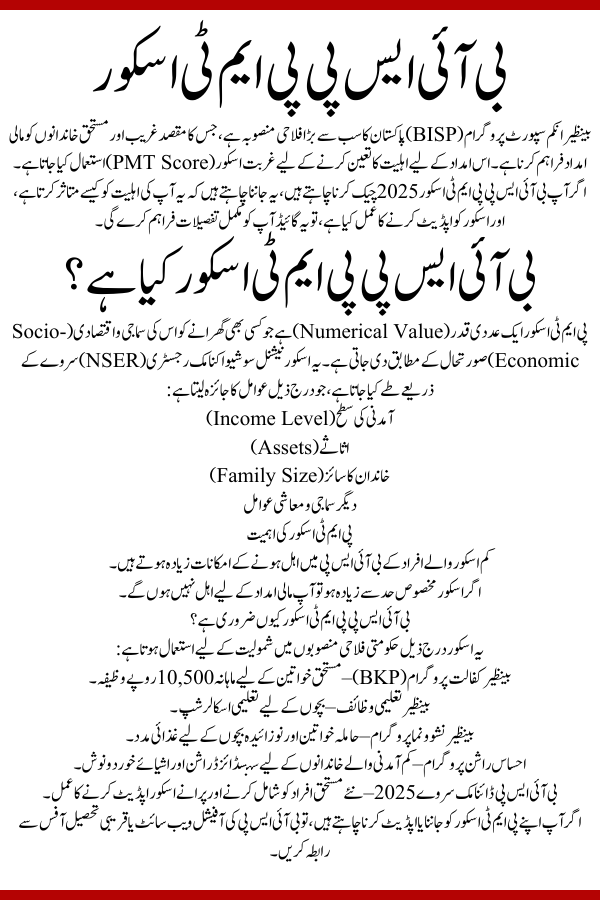 BISP PMT Score